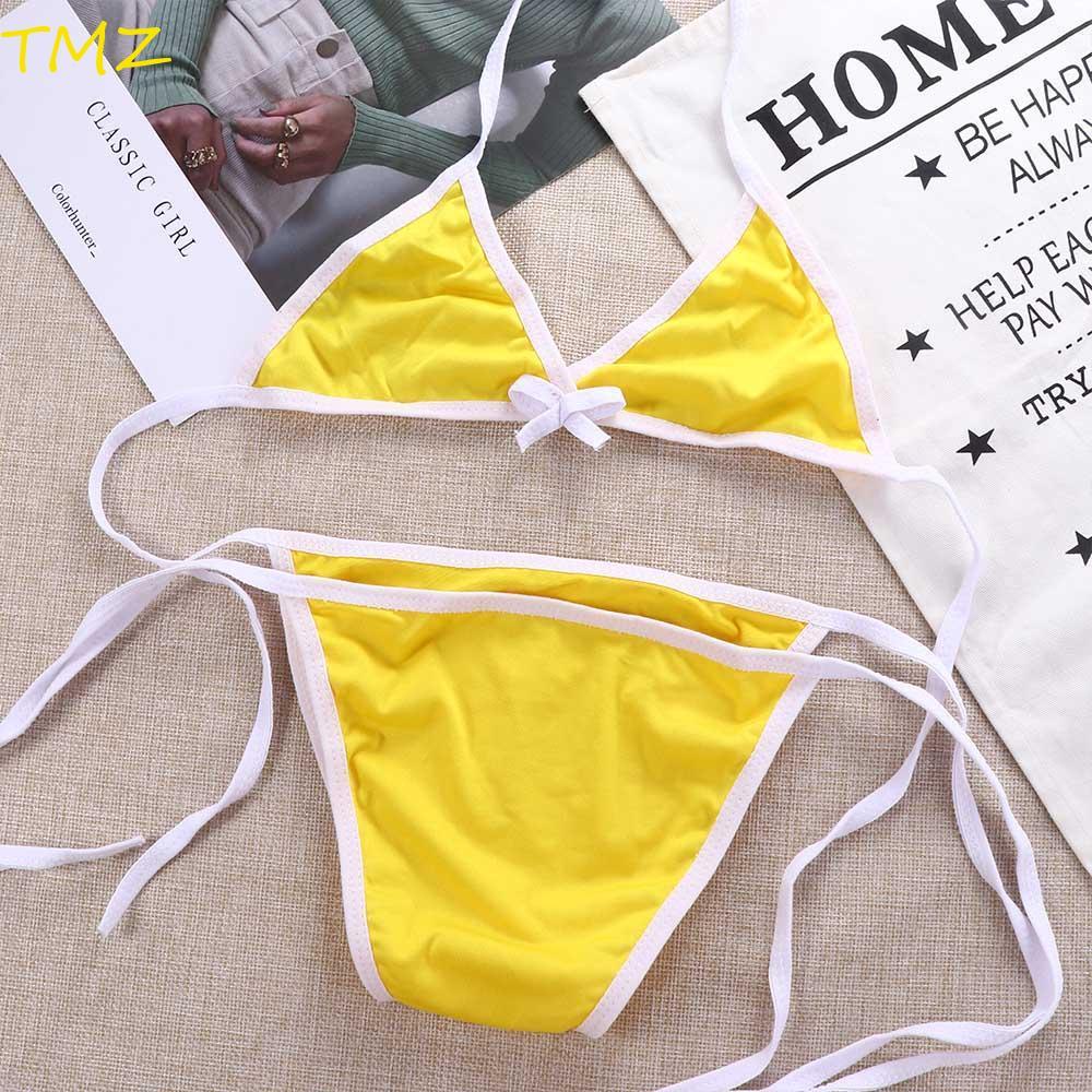 TMZ14968 ชุดว่ายน้ําแฟชั่นคอสเพลย์หญิงชายหาดสีทึบผู้หญิงชุดว่ายน้ํา