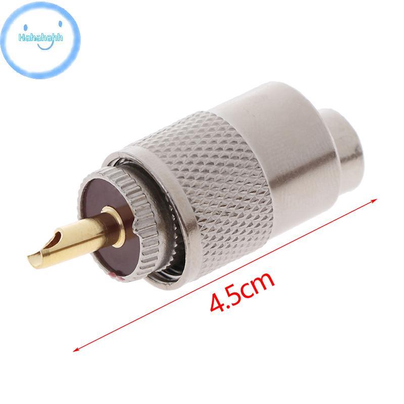 Haha 1PCS UHF PL259 ปลั๊กชายตรง Solder Connector อะแดปเตอร์สําหรับ RG8U RG58-3 TH