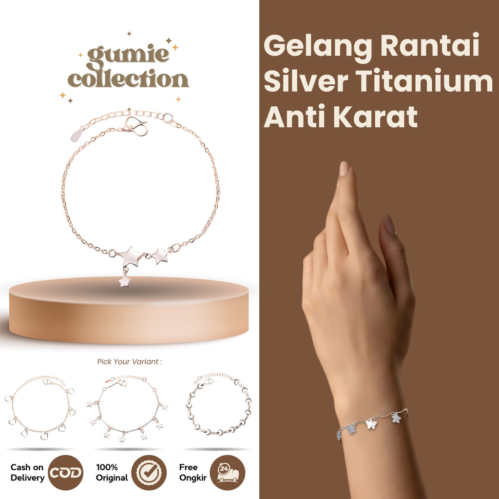 GC - ANTI-RUST FASHION TITANIUM SILVER BRACELET / BRACELET