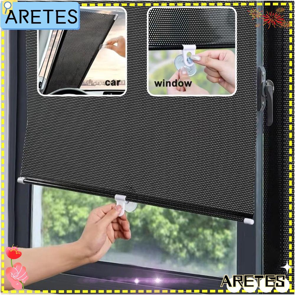 AREES Blackout Roller Blind, ไม่มีม่านม้วนแบบเคลื่อนย้ายได้, ชัตเตอร์พร้อมถ้วยดูด Roller Blind Windo