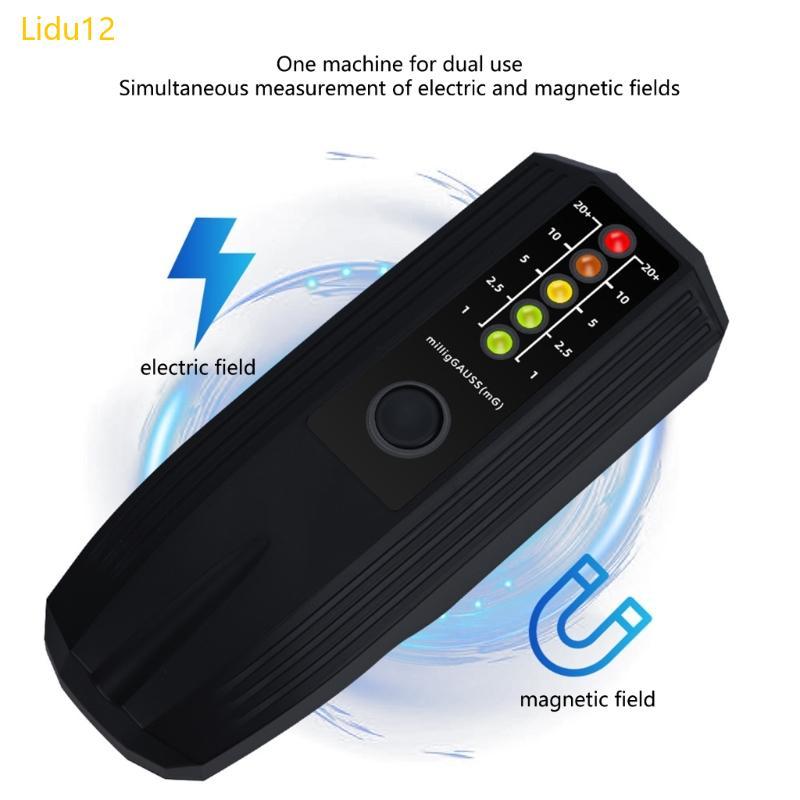 Lidu12 แบบพกพา EMF Meter ใช้งานง่าย RadiationMonitor GhostHunting Detector