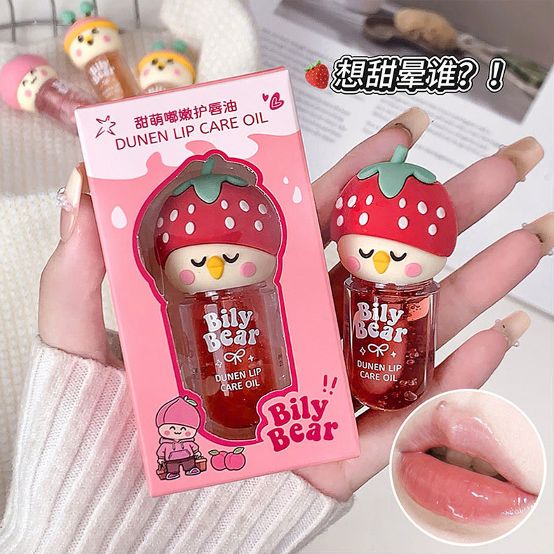 Bily Bear หวานน่ารัก Tender Lip Oil Water Sense Essence Moisturizing Moisturizing Tender Tender Tend