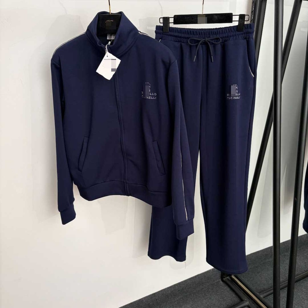7KUG Italy BC New sports suit chest area logo Embroidered stand-up collar long-sleeve zip-up jacket+