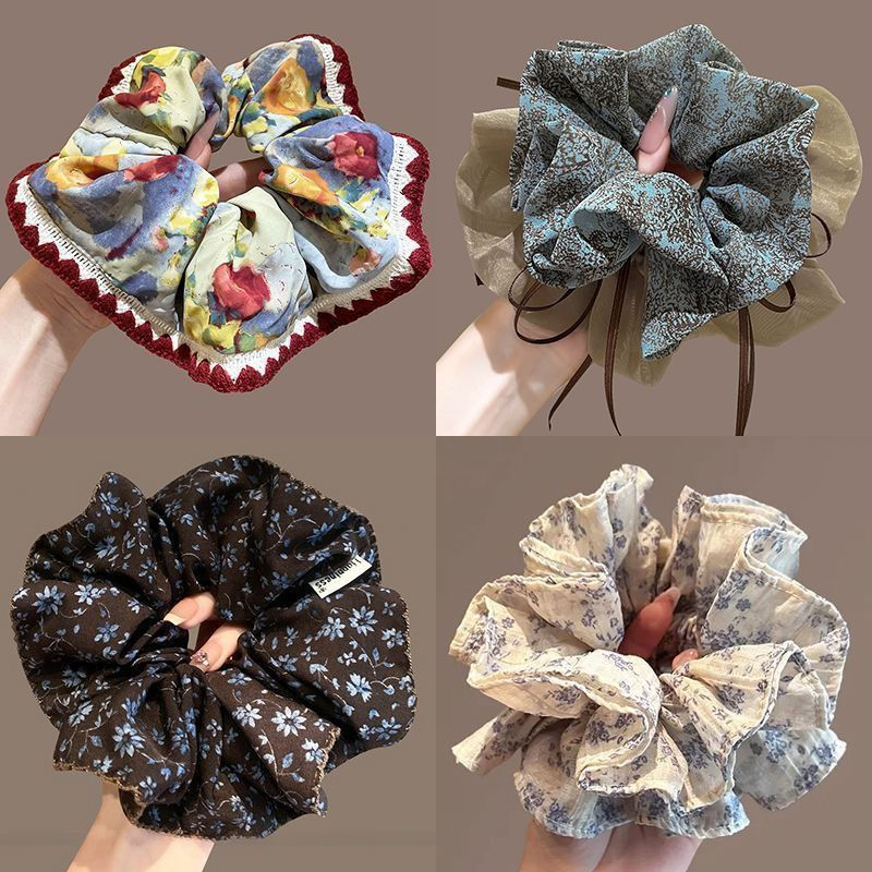 ขายร้อนเชือกกระโปรง Monet Low-Circle ยางรัด Scrunchy ผม Tie อารมณ์ 3yy หญิงขนาดใหญ่ผมสวนผมหางม้าภาพว