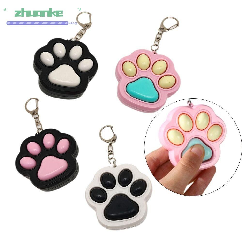 ZHUANPH Cat Fidget Toys, Mini Cartoon Kawaii Fidget Keychain, Cute Clicker Decompression Toys รอเวลา