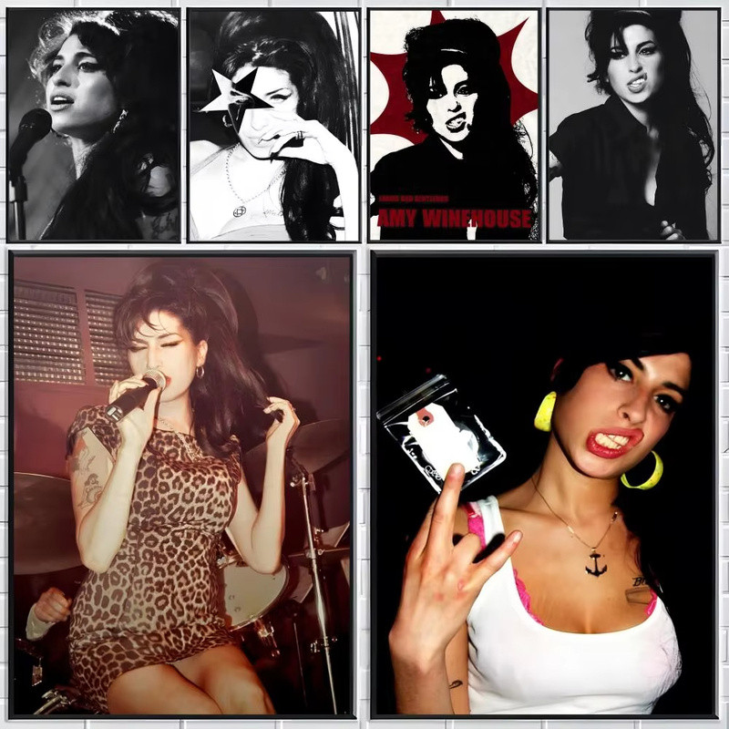 Singer Amy Winehouse Poster Classic poster and wall art prints are suitable for living rooms, bedroo