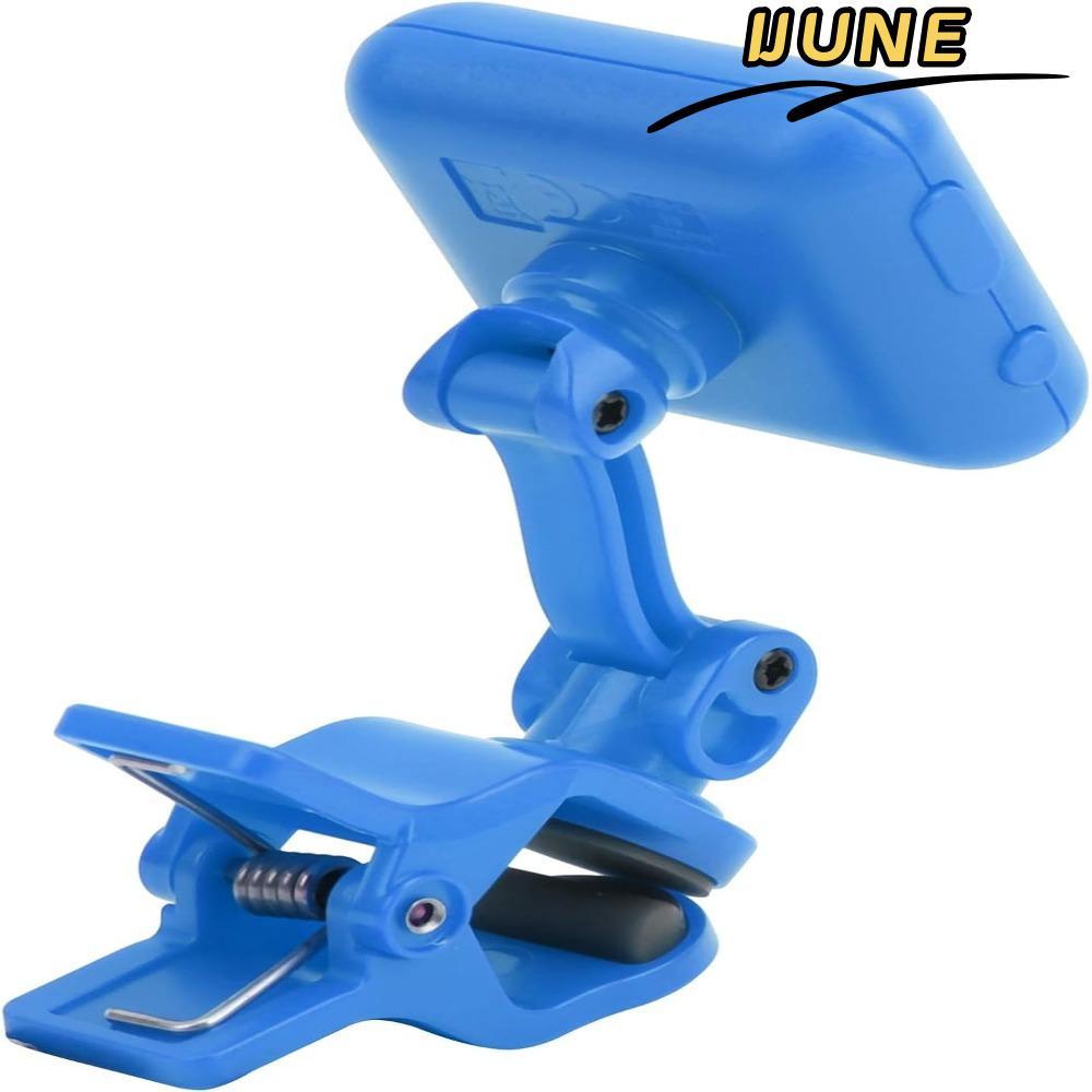 IJUNE Clip On Tuner, Blue ABS Chromatic Tuner, Clip On Design Chromatic Tuning Guitar Tuner Guitar U