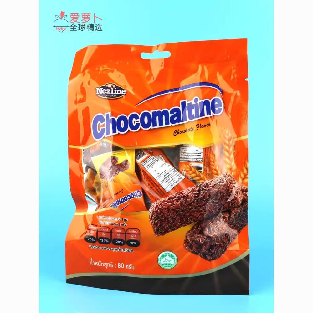 ประเทศไทย Nezline Nut Beans ธัญพืชข้าวโอ๊ตร้อนโกโก้ช็อกโกแลตข้าวโอ๊ตบาร์ 80g พกพาสะดวกทันที#泰国Nezlin