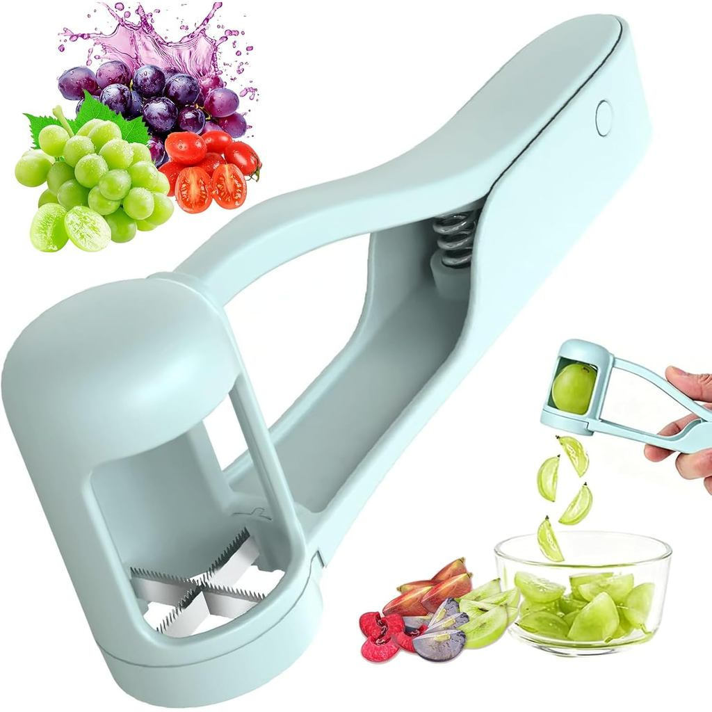 ผลไม้Slicer,HandheldGutterTool,SafetyKitchenOneSecorationSlicerIdealforGrapes,Cherry Tomato,Strawber