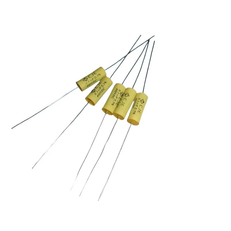 10PCS 400V 0.1UF 104J CJE Axial MKP low loss audio film capacitor ขนาดเล็ก 6X16 มม.
