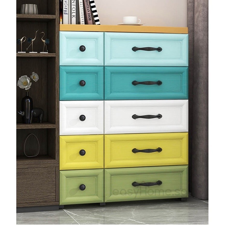 Extra Large 75cm 7585 Cabinet Plastic Drawer Storage Box Shelf Rack Shelf Home Organizer Rack Wardro