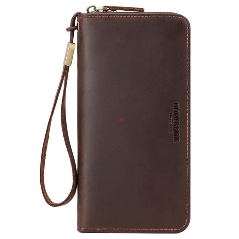 Seng Man Leather Wallets Long Wallets Card Holder Wallets Blocking Passports Wallets