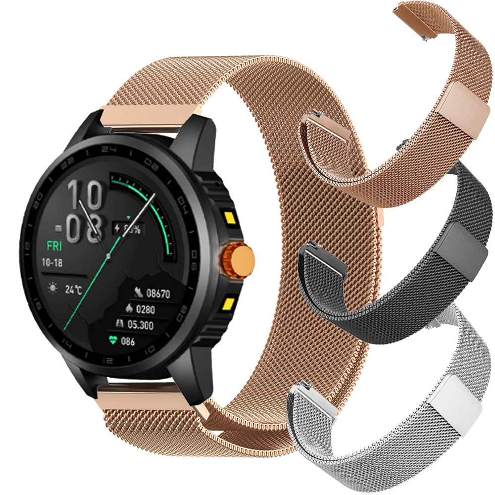 Laxasfit GT12 สมาร์ทนาฬิกาสแตนเลสสําหรับ Laxasfit GT12 SmartWatch เปลี่ยนสร้อยข้อมืออุปกรณ์เสริม