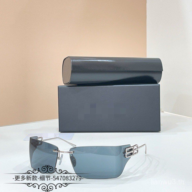 P2JN BL/CG แว่นกันแดดผู้หญิง Square Fashion แว่นกันแดดโลหะผู้ชาย bb0485