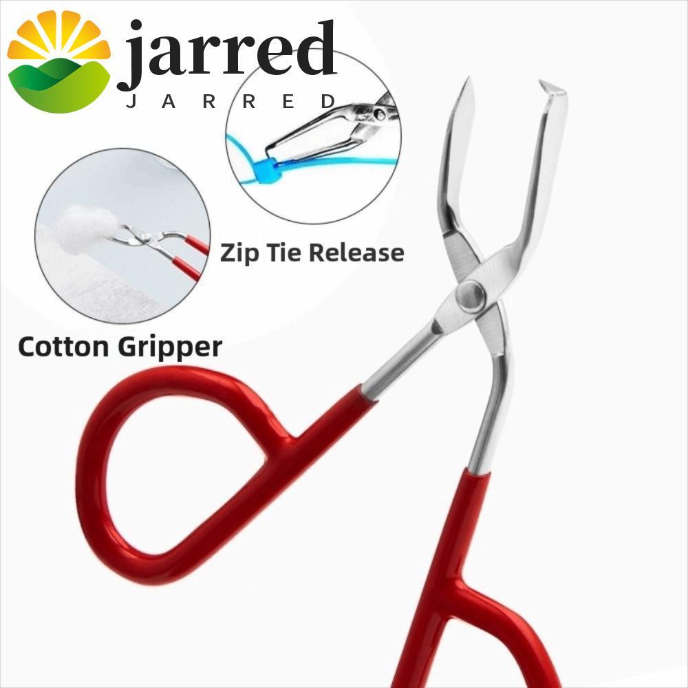 JARRED Cable Tie Opener, สแตนเลสReusable Zip Tie Remover, Zip Tie Tool ซิลิโคนจับ Bent Tip Compact Z