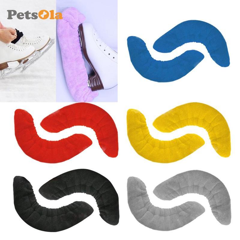 [PETSOLA] Toweling Skates Blade Soaker Cover Guards Soft Kids Adult Hockey Blade
