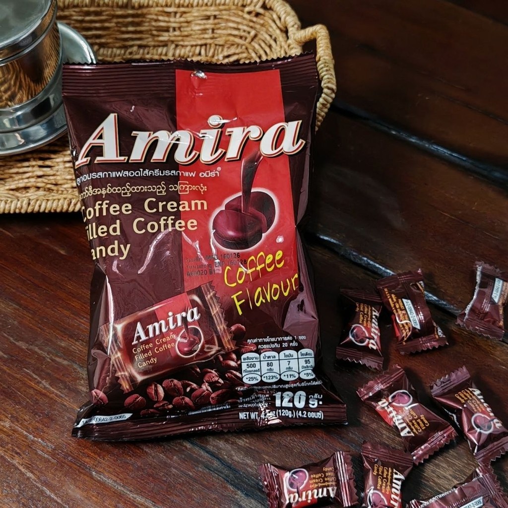 T Thai Coffee Original Hard Candy นําเข้า Amira Snacks Coffee Candy 120g นําเข้า Candy Candy Wedding
