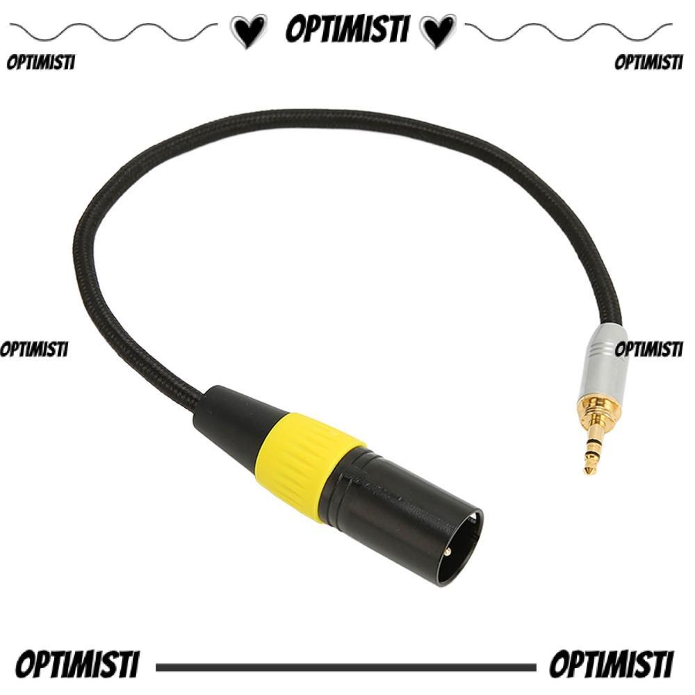 OPTIMISTI 3.5 มม. ถึง 3 Pin XLR Adapter Cable, Gold Plated Noiseless 3.5 มม. Male to XLR Cable, Dura
