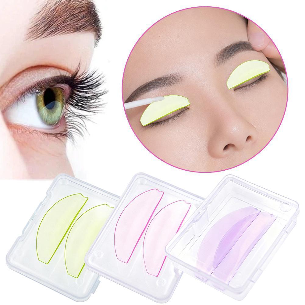 แผ่นดัดขนตาซิลิโคนแบบมีกาวในตัวบางเฉียบสําหรับ Lash Lift และ Perm Kit แพ็คคู่สําหรับ J5