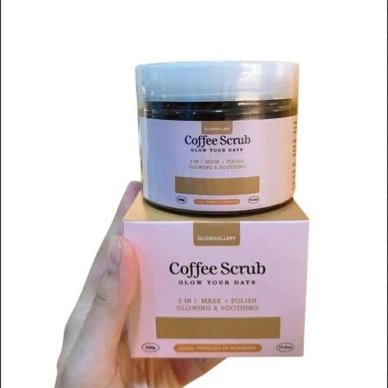GLOWGALLERY Myanmar Coffee Scrub Brightening Nourishing Skin Rejuvenating New Skin 320g9-4t