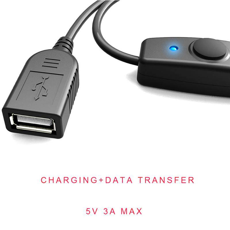 ขอบคุณ Win Data Sync USB 2.0 Extender สายไฟสายต่อ USB พร้อมสวิตช์เปิดปิด LED th
