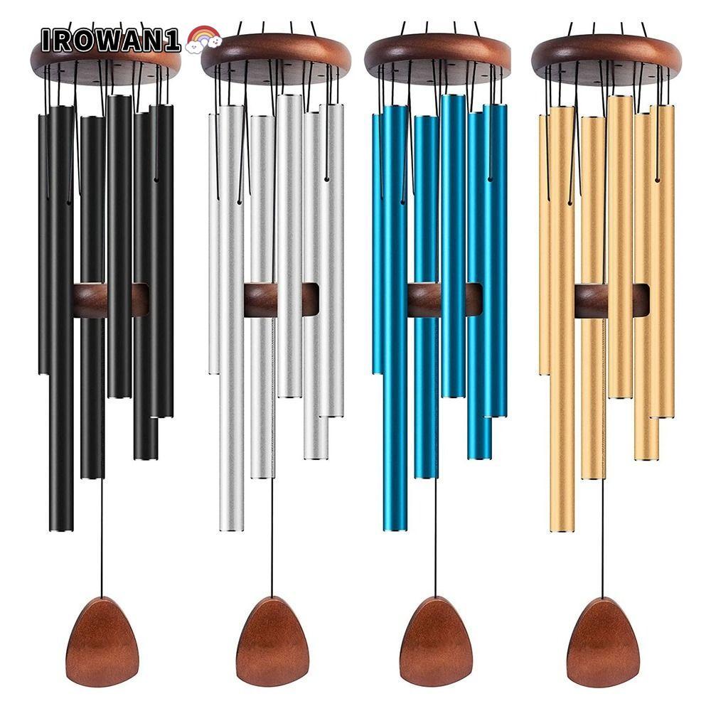 IRWAN1 หลอดโลหะ Windchime, อลูมิเนียม 26/32/37 นิ้วอลูมิเนียม Wind Chimes, 6 แท่งขนาดใหญ่ Zen บรรยากาศ Wind Bell กลางแจ้ง