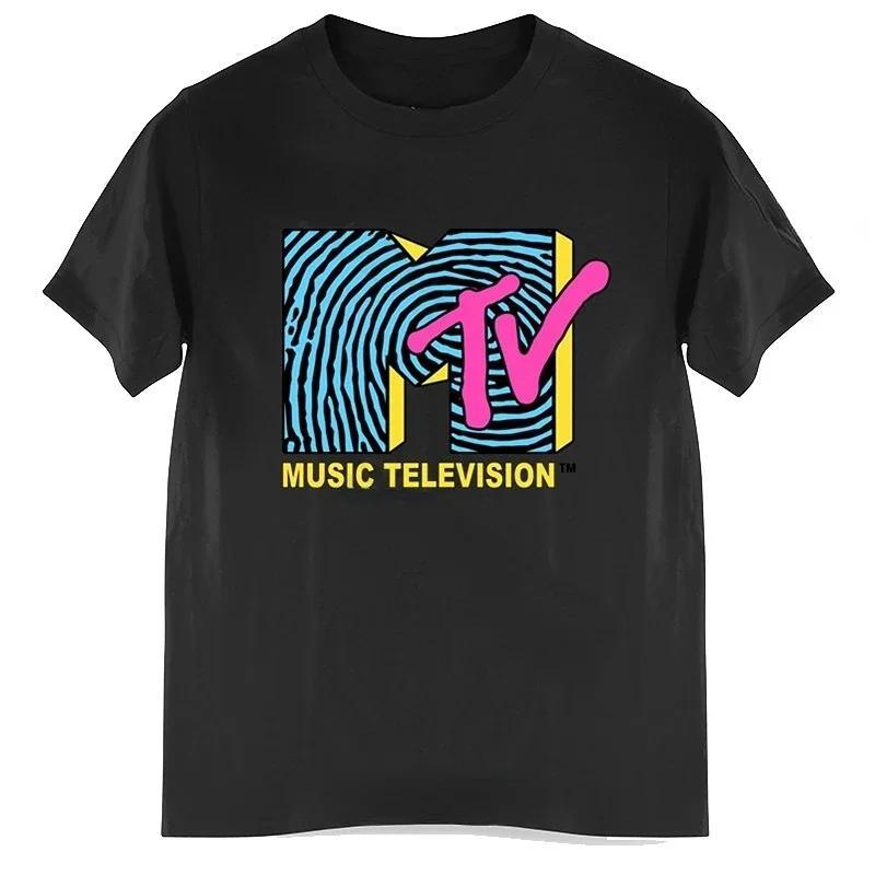 เสื้อผ้าผู้ชาย Retro T เสื้อ Vintage Rock Hip Hop ทีวีเสื้อยืดฤดูร้อน Unisex Casual Tshirt Mtv เพลงโ