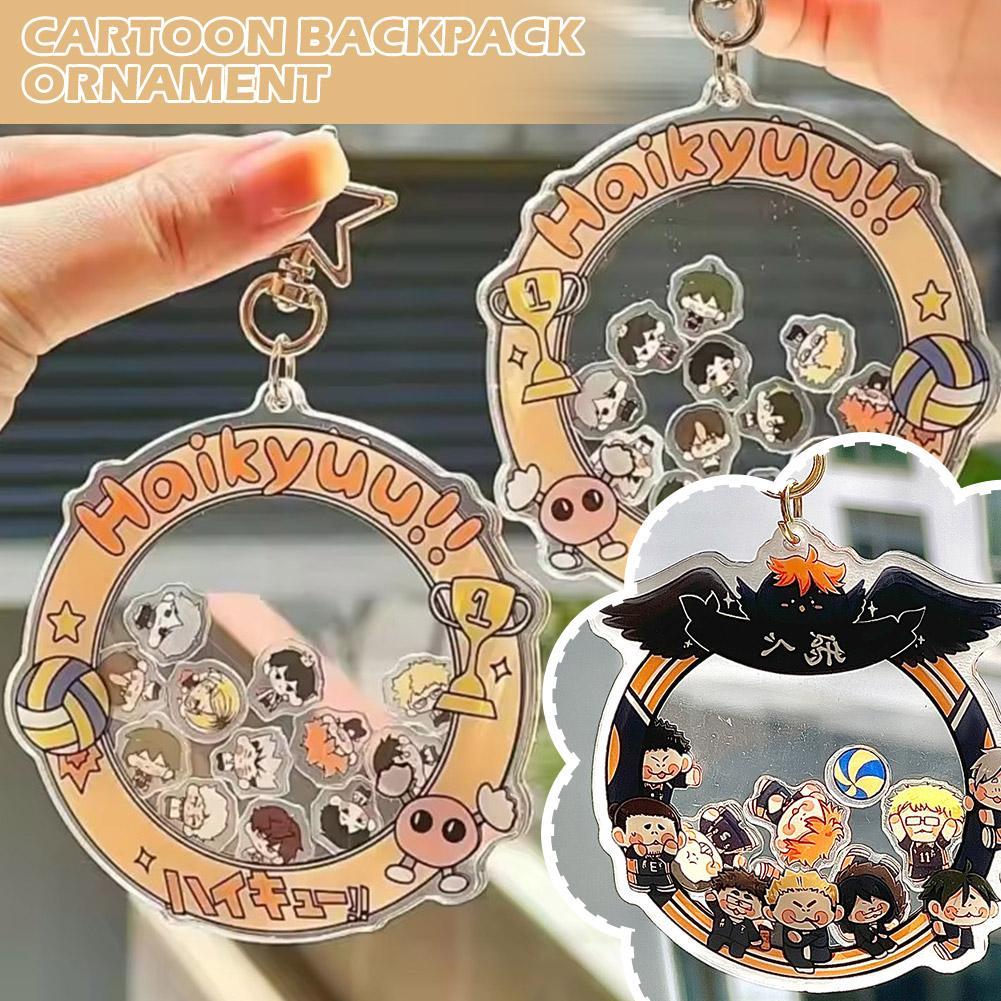 อะนิเมะ ไฮคิว!! Hinata Shoyo Tobio Kageyama Kozume Tooru พวงกุญแจกระเป๋าพวงกุญแจอะคริลิคOikawa I5