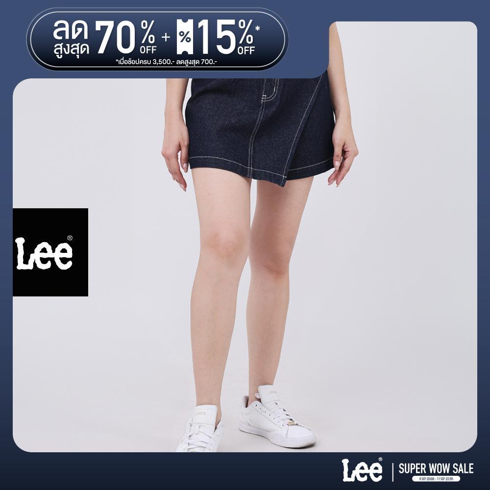 LEE กระโปรงกางเกงขาสั้นผู้หญิง รุ่น LE S226WSKON32 สียีนส์เข้ม
