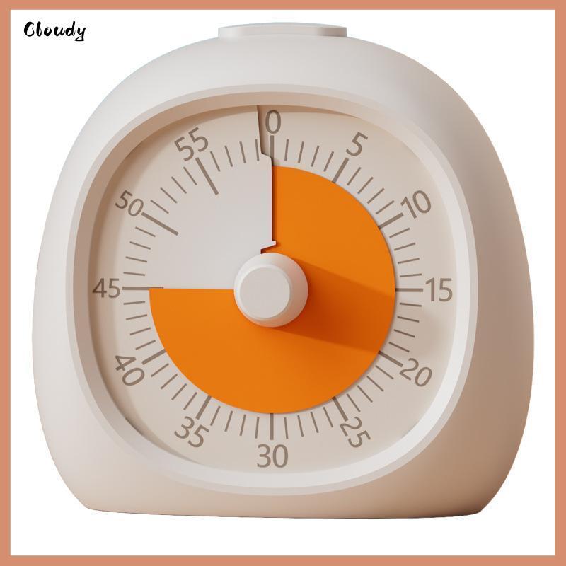[Cloudy] Silent Visual Timer 60 นาทีพลาสติก Non Ticking Counting Clock Focus Training Aid สําหรับเด็
