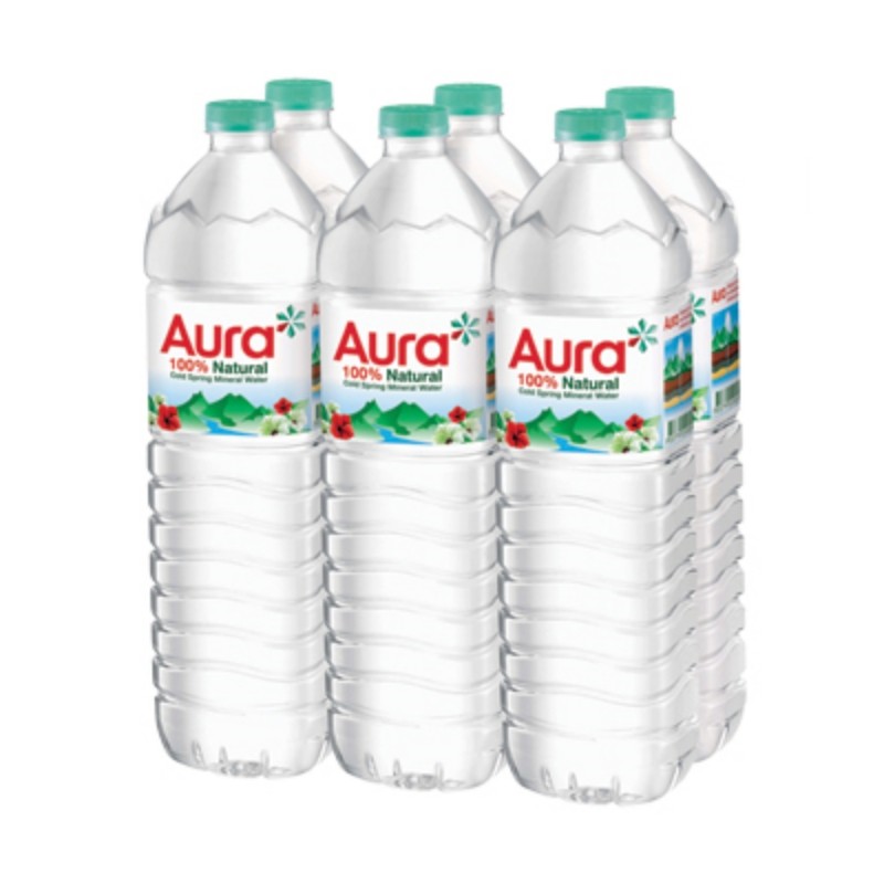 AURA น้ำแร่ธรรมชาติ ขนาด 1500 มล. (แพ็ค 6 ขวด)