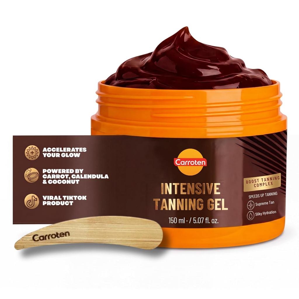 Carroten Intensive Tanning Gel, Browning Tan Accelerator, 5 ออนซ์ + ไม้พาย GU32
