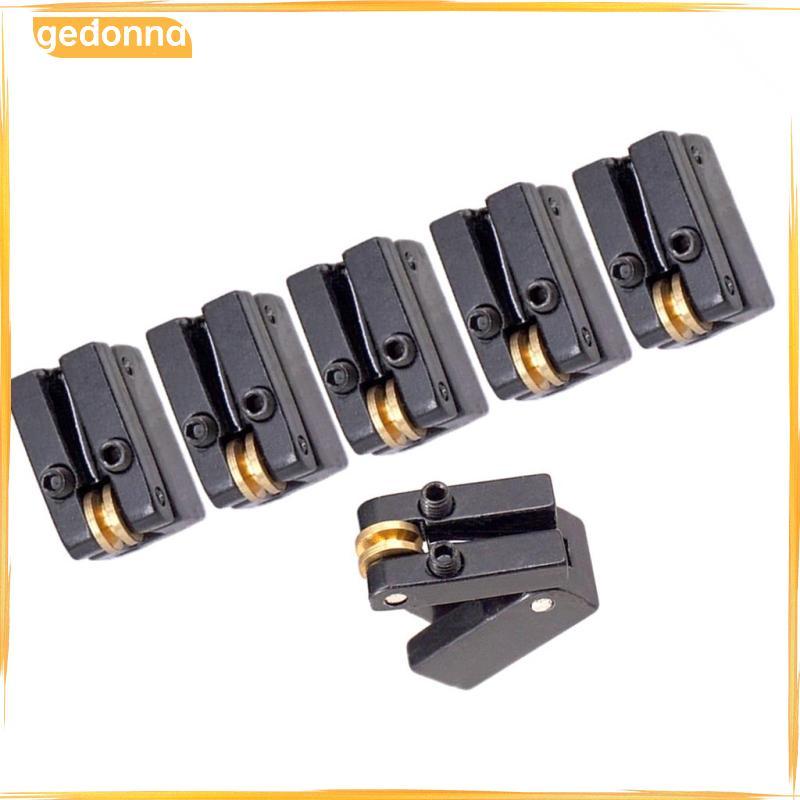 [gedonna] Lovoski Black Fixed 6 String Headless Guitar Bridge Tailpiece Roller Saddle