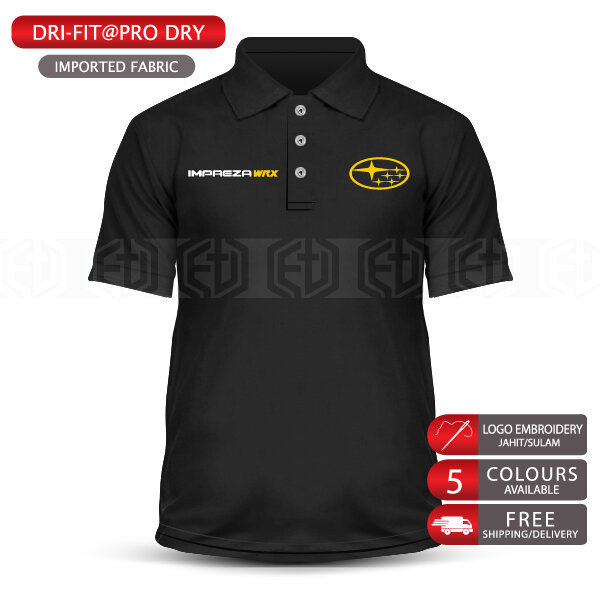 เสื้อยืดคอโปโล Subaru WRX Impreza WRC Motorsport เสื้อยืดไมโครไฟเบอร์ Dri-Fit แห้งเร็ว แฟชั่นปักลาย 