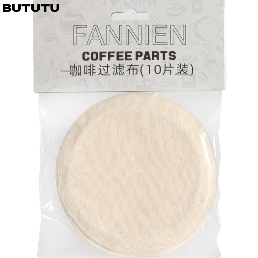 BUTUTU 10 ชิ้นผ้าเปลี่ยนกรอง, Beige Cotton Balance Syphon เครื่องชงกาแฟ, Hario Syphon กรองกาแฟหม้อสู