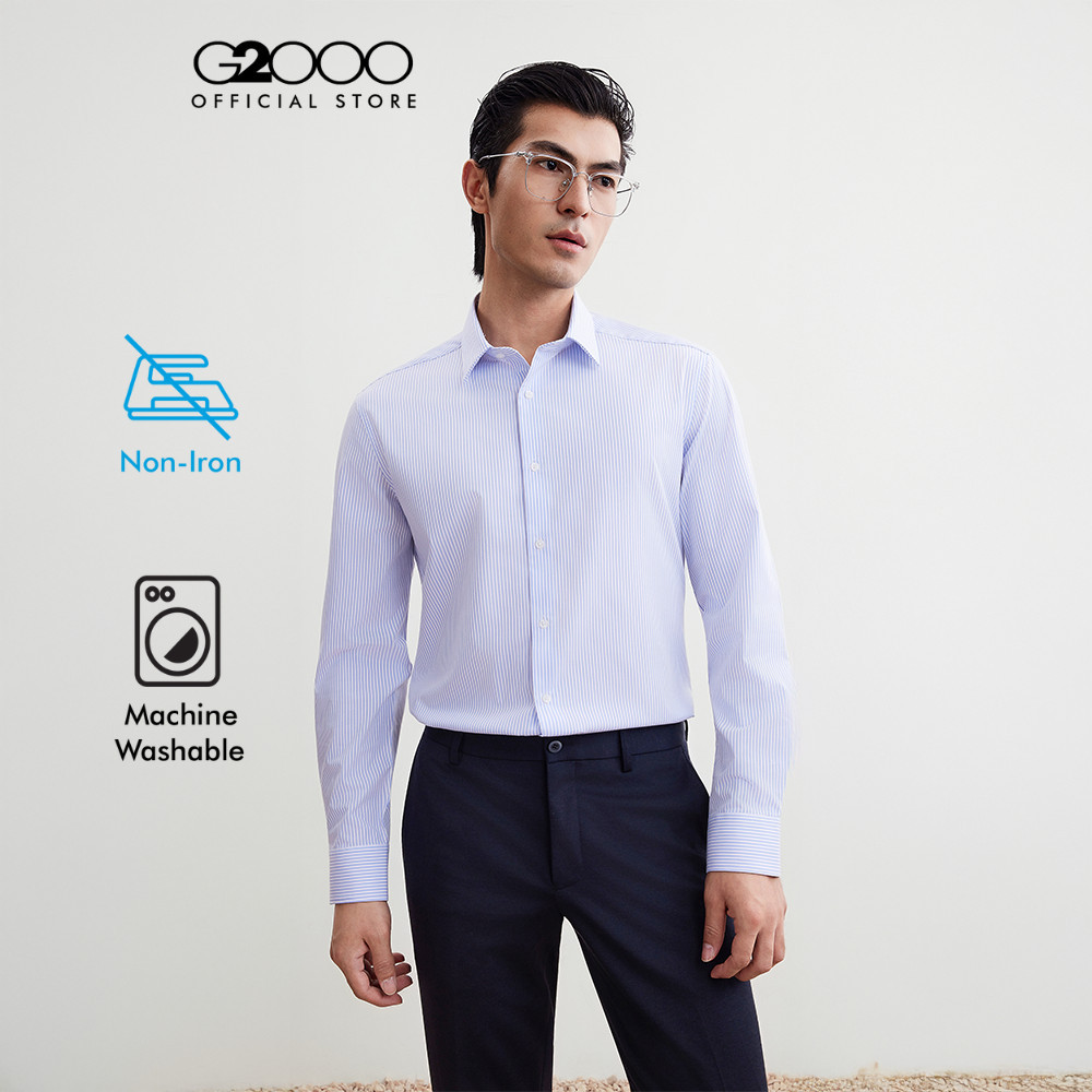 G2000 เสื้อเชิ้ตแขนยาวแบบทางการสำหรับผู้ชาย Smart Fit รุ่น 5612353264 BLUE
