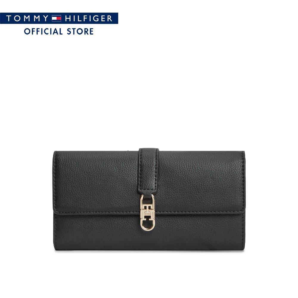 Tommy Hilfiger กระเป๋าสตางค์ ผู้หญิง รุ่น AW0AW18935 BDS - สีดำ