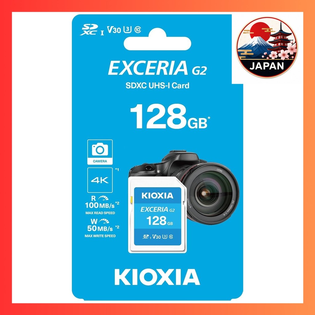 [Directly from Japan]KIOXIA Exceria G2 SD card 128GB【Prime Japan】