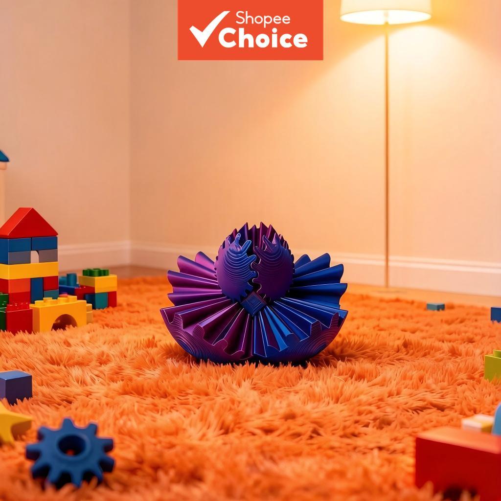 3D พิมพ์เกียร์ Ball Spinner ของเล่น,หมุน Cube สําหรับโต๊ะความเครียดบรรเทา,ความวิตกกังวลโฟกัส & ผ่อนคลาย Mechanical Fidget Office Desktop ของเล่นของขวัญ
