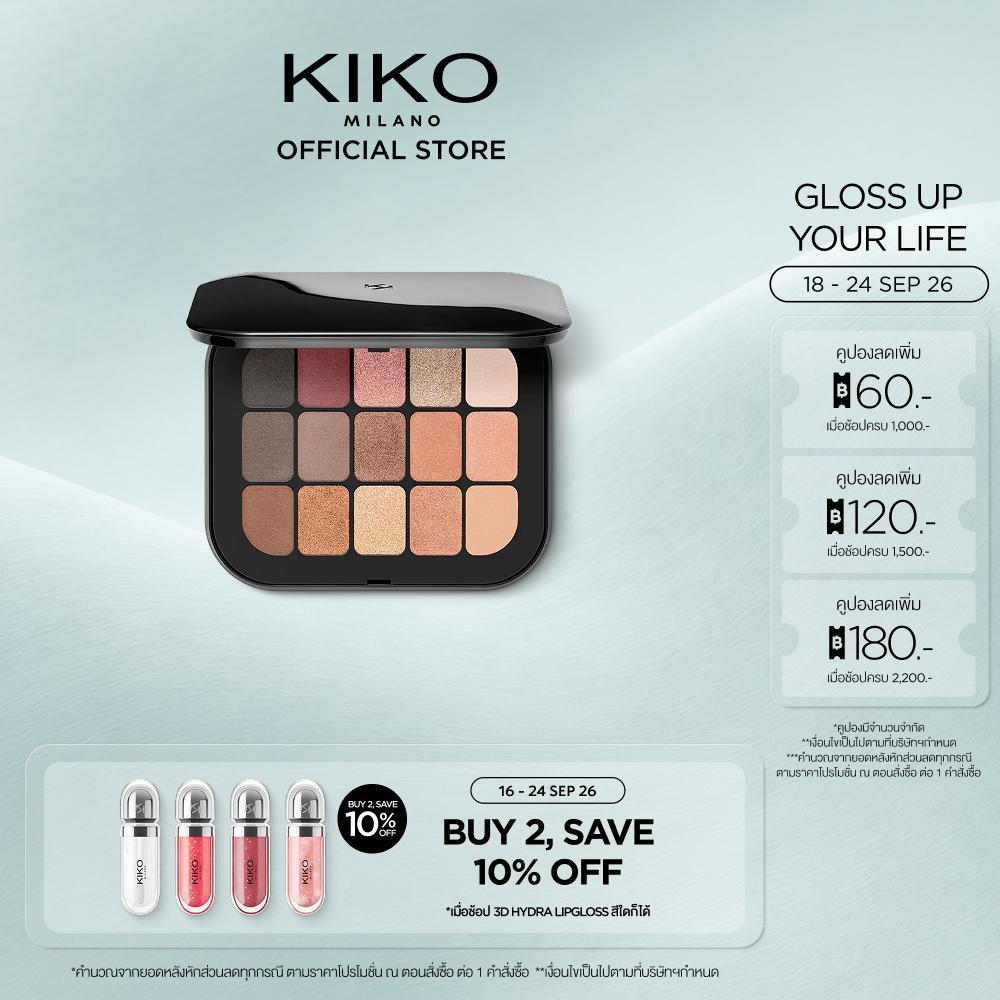 KIKO MILANO Master Eyeshadow Palette พาเลตอายแชโดว์ ทาตา 15 สี เนื้อแมตต์และเมทัลลิก