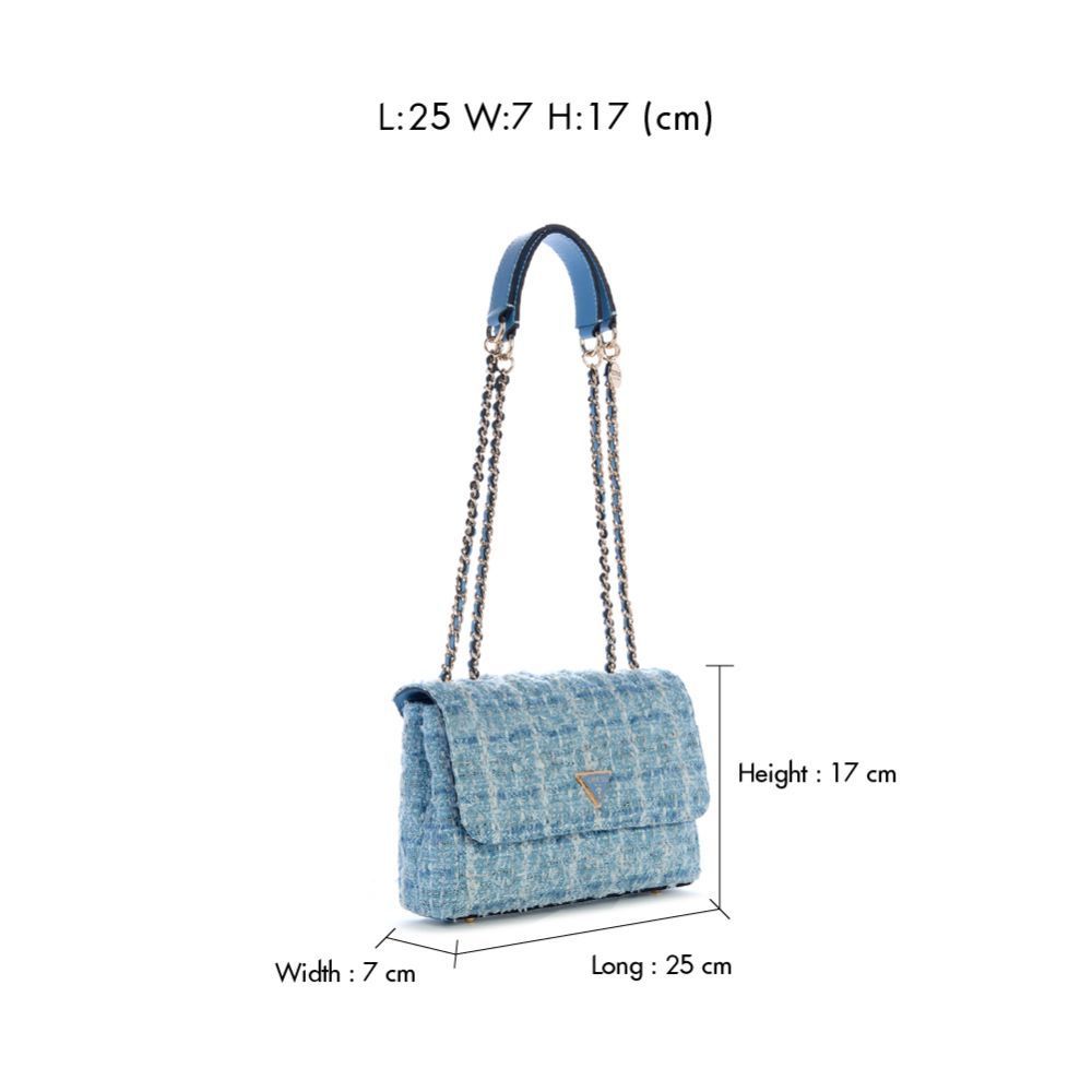 GUESS حقيبة GIULLY II قابلة للتحويل بغطاء — أزرق — صورة 5