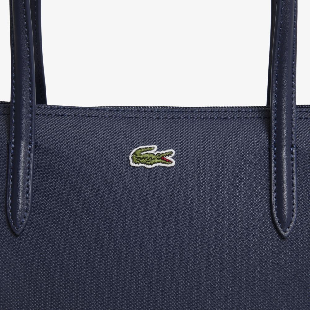 LACOSTE حقيبة توت نسائية صغيرة L.12.12 Concept — أزرق — صورة 5