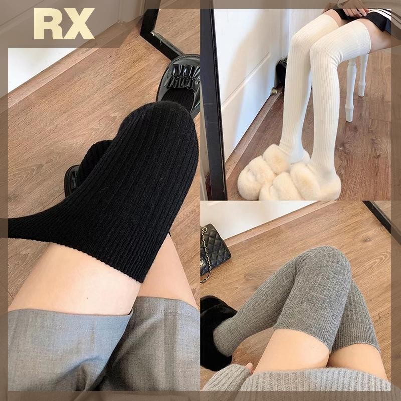 1คู่ใหม่ผู้หญิงฤดูหนาว อบอุ่น ข้น ความร้อนสูงถุงน่องนุ่มสบายๆสีทึบต้นขาถุงน่องบ้านหิมะรองเท้าชั้นเข่าถุงเท้า