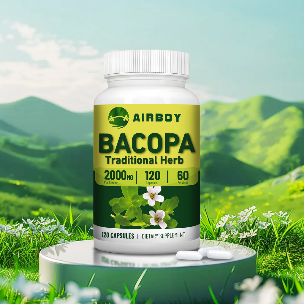 Bacopa mononnieri แคปซูล เสริมภูมิคุ้มกัน เหมาะสําหรับผู้ใหญ่ วีแกน ไม่ใช่จีเอ็มโอ
