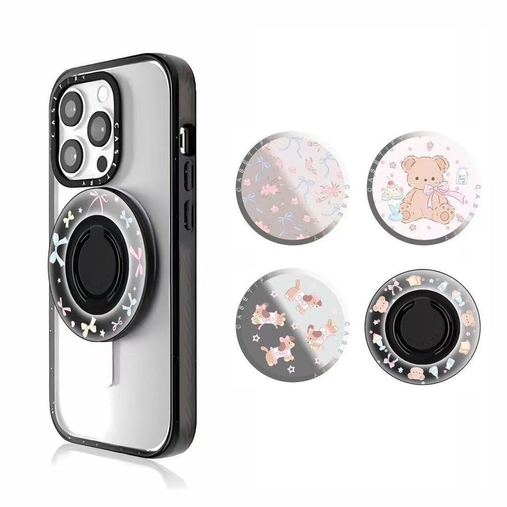 CASETi Collaboration Forest Morning Paper Second Edition Blue Bow พับ Magsafe Magnetic Phone Card Ho