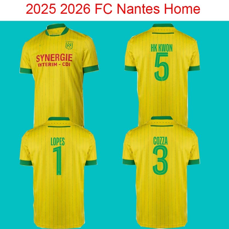 2025 2026 FC Nantes Home Men Jersey