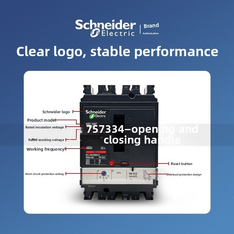 Schneider NSX100N Molded Case Circuit Breaker NSX160F Air Switch NSX400H Leakage Protection NSX630N