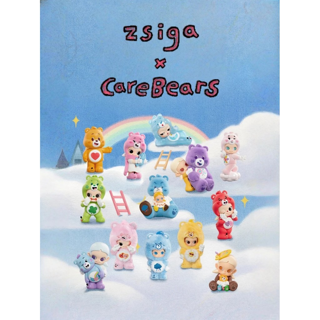 Zsiga x Care Bears Series ตุ๊กตาทํามือ Mystery Box Zsiga x Care Bears Series อินเทรนด์เล่นตกแต่งของข