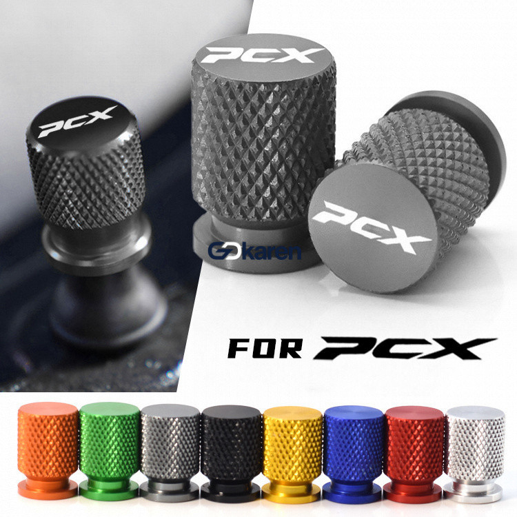 For Honda PCX150 PCX160 PCX 150 160 ล้อยางวาล์วฝาครอบวาล์วอากาศก้านฝาครอบรถจักรยานยนต์อะไหล่ "PCX" โลโก้