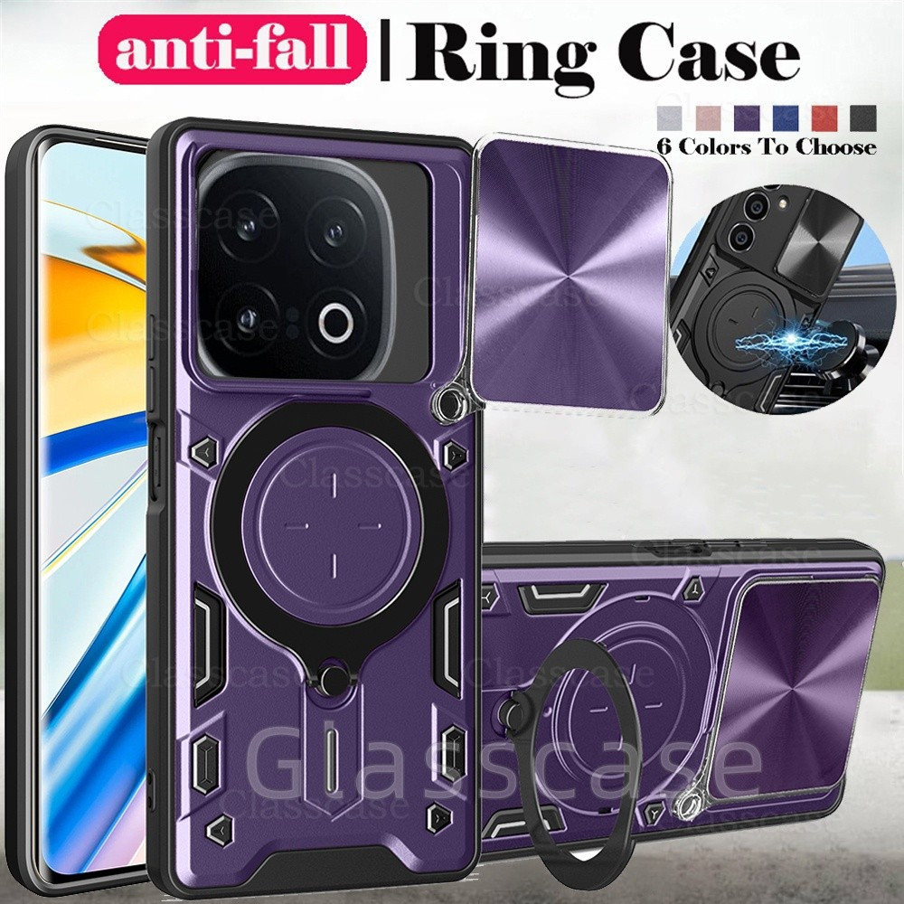 IQOO Neo 10 2025 สําหรับ Vivo iQOO Neo 10 1 0 Neo10 iQOONeo10 เกราะโลหะแหวนเคสโทรศัพท์วงเล็บ Stent P